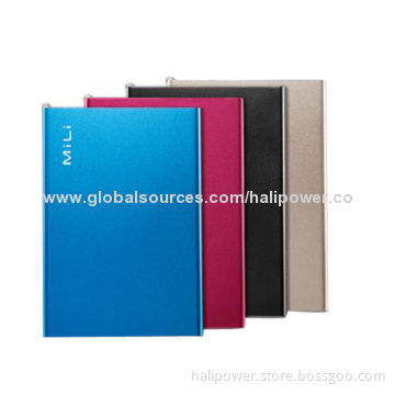 Rechargeable External Battery Packs, 6,000mAh Capacity, 5V/2A Input, 4 Hours Charging Time